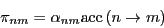 \begin{displaymath}
\pi_{nm} = \alpha_{nm} {\rm acc}\left(n\rightarrow m\right)
\end{displaymath}