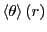 $\left<\theta\right>(r)$