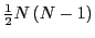 $\frac{1}{2}N\left(N-1\right)$