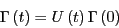 \begin{displaymath}
\Gamma\left(t\right) = U\left(t\right)\Gamma\left(0\right)
\end{displaymath}