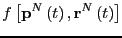 $\displaystyle f\left[{\bf p}^N\left(t\right),{\bf r}^N\left(t\right)\right]$