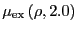 $\mu_{\rm ex}\left(\rho,2.0\right)$