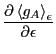 $\displaystyle \frac{\partial\left<g_A\right>_\epsilon}{\partial\epsilon}$