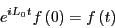 \begin{displaymath}
e^{iL_0t}f\left(0\right) = f\left(t\right)
\end{displaymath}