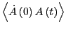 $\displaystyle \left<\dot{A}\left(0\right)A\left(t\right)\right>$