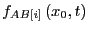 $f_{AB[i]}\left(x_0,t\right)$