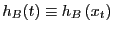 $h_B(t)\equiv h_B\left(x_t\right)$