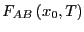 $F_{AB}\left(x_0,T\right)$