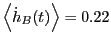 $\left<\dot{h}_B(t)\right> = 0.22$