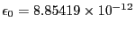 $\epsilon_0 = 8.85419\times10^{-12}$