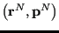 $ \left({\bf r}^N,{\bf p}^N\right)$