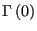 $ \Gamma\left(0\right)$