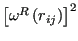 $ \left[\omega^R\left(r_{ij}\right)\right]^2$