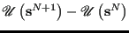 $ \mathscr{U}\left({\bf
s}^{N+1}\right) - \mathscr{U}\left({\bf s}^N\right)$