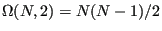 $ \Omega(N,2) = N(N-1)/2$